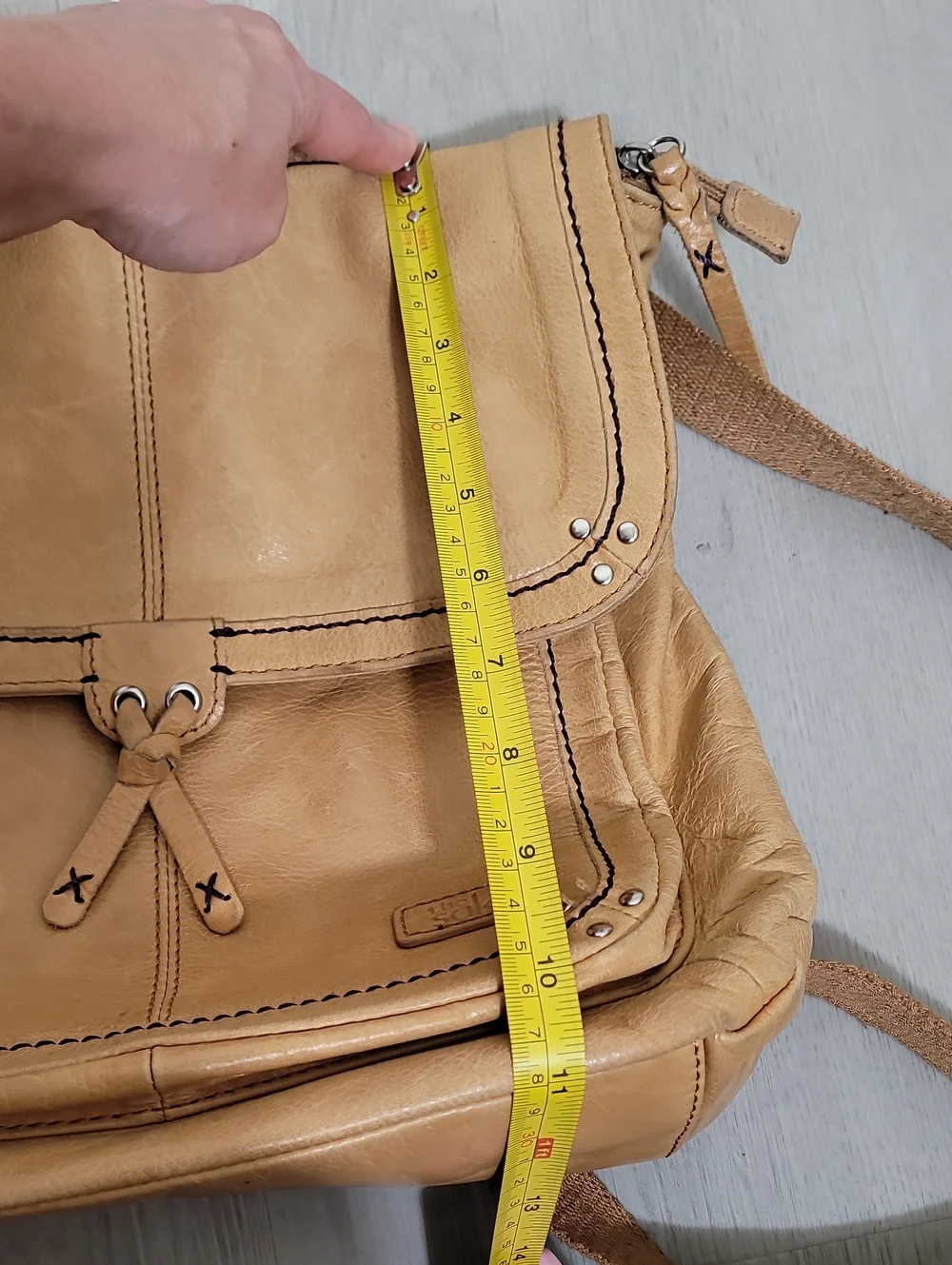 The Sak Ventura Convertible Backpack Crossbody Brown Leather Studded Boho